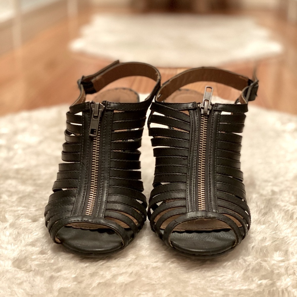 Black Wedge Heels